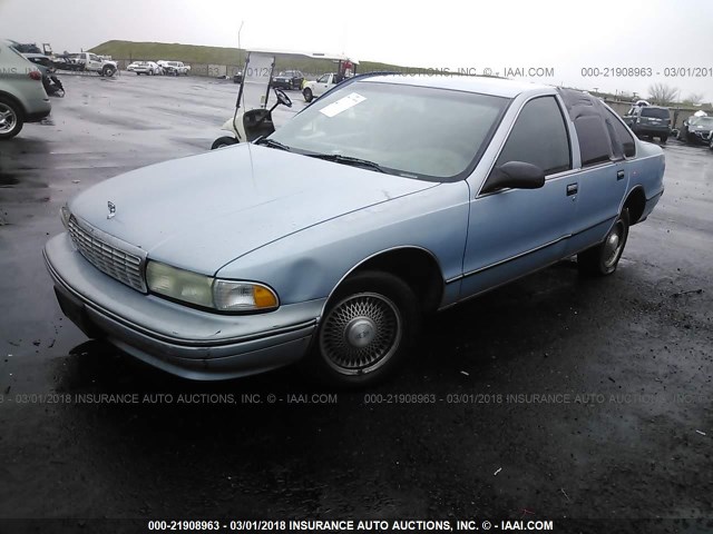 1G1BL52P1SR141674 - 1995 CHEVROLET CAPRICE / IMPALA CLASSIC/SS BLUE photo 2