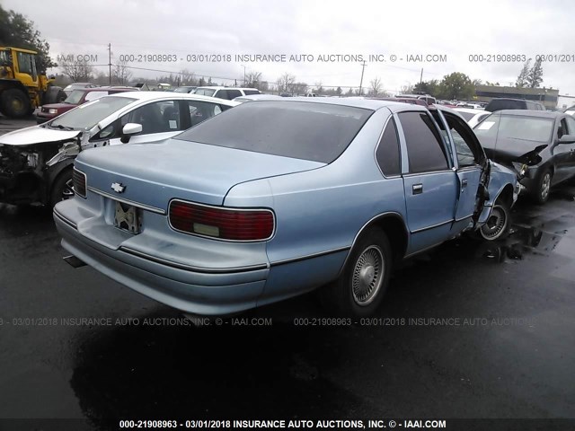 1G1BL52P1SR141674 - 1995 CHEVROLET CAPRICE / IMPALA CLASSIC/SS BLUE photo 4
