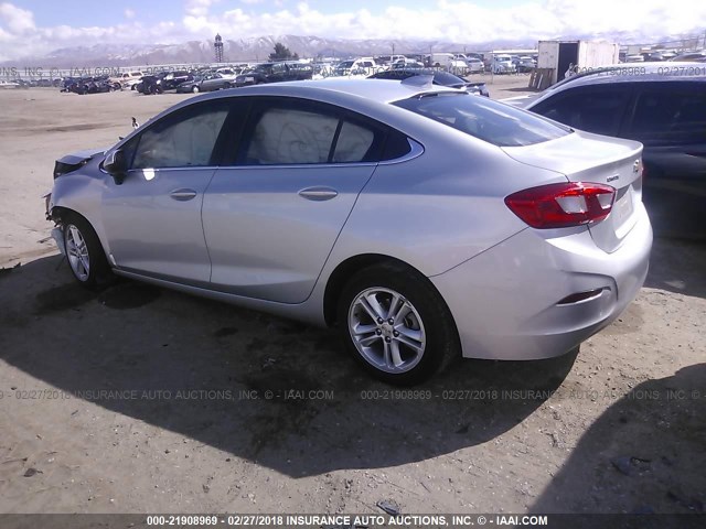 1G1BE5SM2H7105240 - 2017 CHEVROLET CRUZE LT SILVER photo 3