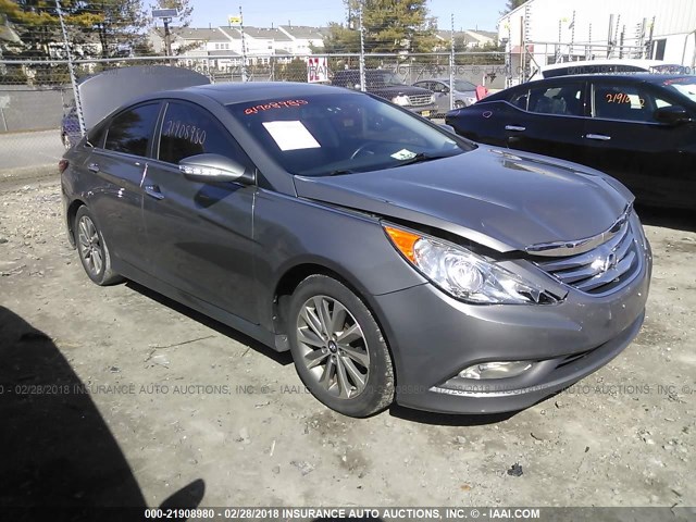 5NPEC4AB9EH912463 - 2014 HYUNDAI SONATA SE/LIMITED GRAY photo 1