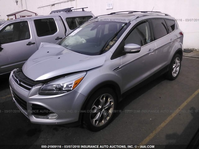 1FMCU9J98DUC55489 - 2013 FORD ESCAPE TITANIUM SILVER photo 2