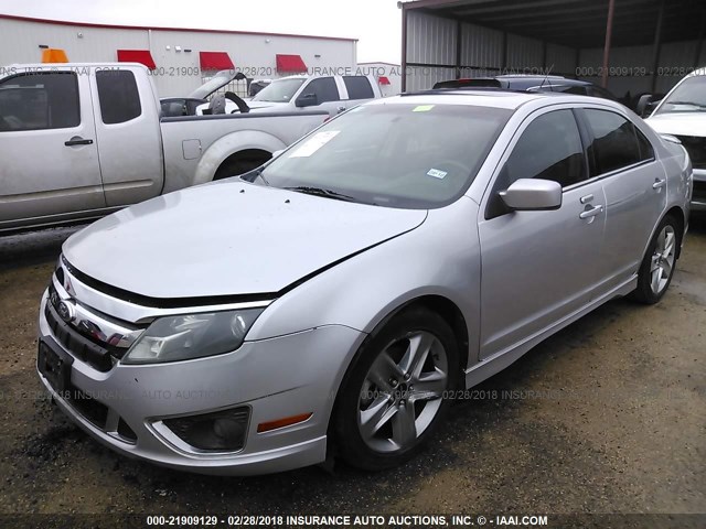 3FAHP0KC3AR338800 - 2010 FORD FUSION SPORT GRAY photo 2