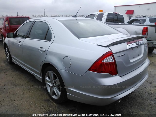 3FAHP0KC3AR338800 - 2010 FORD FUSION SPORT GRAY photo 3