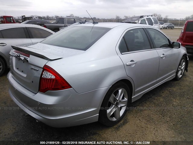 3FAHP0KC3AR338800 - 2010 FORD FUSION SPORT GRAY photo 4