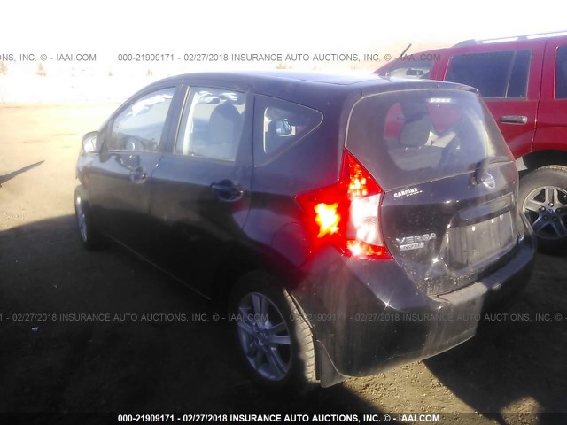 3N1CE2CP6EL396211 - 2014 NISSAN VERSA NOTE S/S PLUS/SV/SL BLACK photo 3