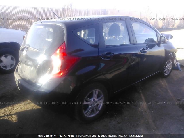 3N1CE2CP6EL396211 - 2014 NISSAN VERSA NOTE S/S PLUS/SV/SL BLACK photo 4