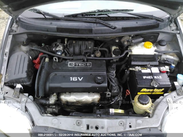 KL1TD56616B649272 - 2006 CHEVROLET AVEO LS GRAY photo 10