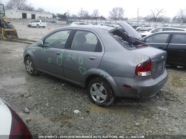 KL1TD56616B649272 - 2006 CHEVROLET AVEO LS GRAY photo 3