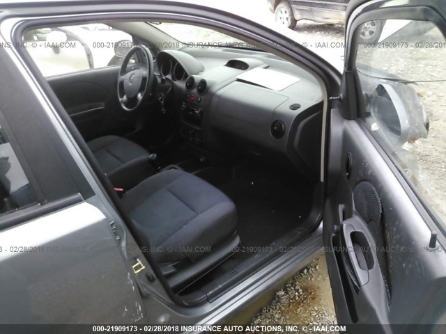 KL1TD56616B649272 - 2006 CHEVROLET AVEO LS GRAY photo 5