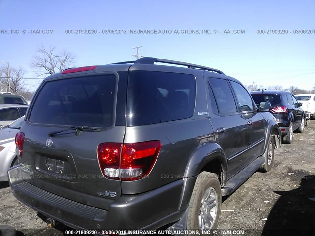 5TDZT38A07S295136 - 2007 TOYOTA SEQUOIA LIMITED GRAY photo 4