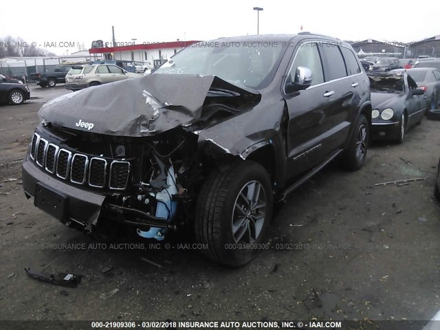 1C4RJFBG9HC752677 - 2017 JEEP GRAND CHEROKEE LIMITED BROWN photo 2