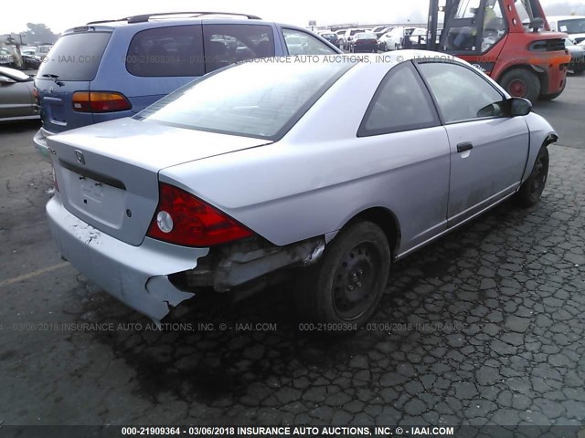 1HGEM22374L029319 - 2004 HONDA CIVIC DX VP GRAY photo 4