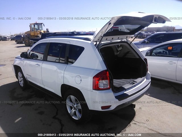 1C4NJCBB2DD102269 - 2013 JEEP COMPASS SPORT WHITE photo 3