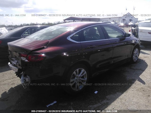 1C3CCCAB6GN168703 - 2016 CHRYSLER 200 LIMITED RED photo 4