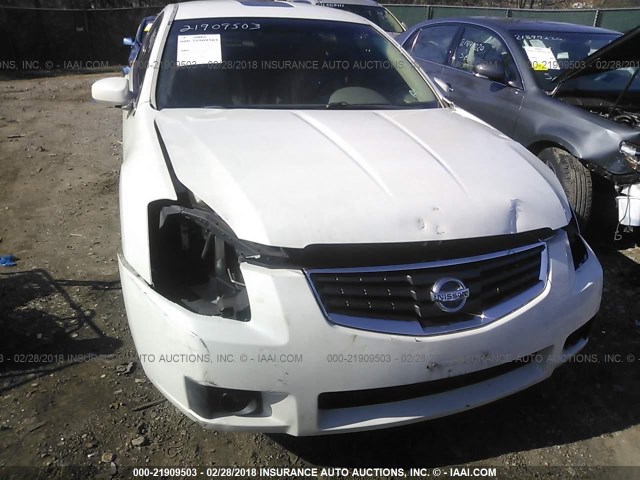 1N4BA41E07C805406 - 2007 NISSAN MAXIMA SE/SL WHITE photo 6