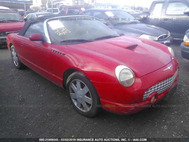 1FAHP60A82Y111013 - 2002 FORD THUNDERBIRD  RED photo 1