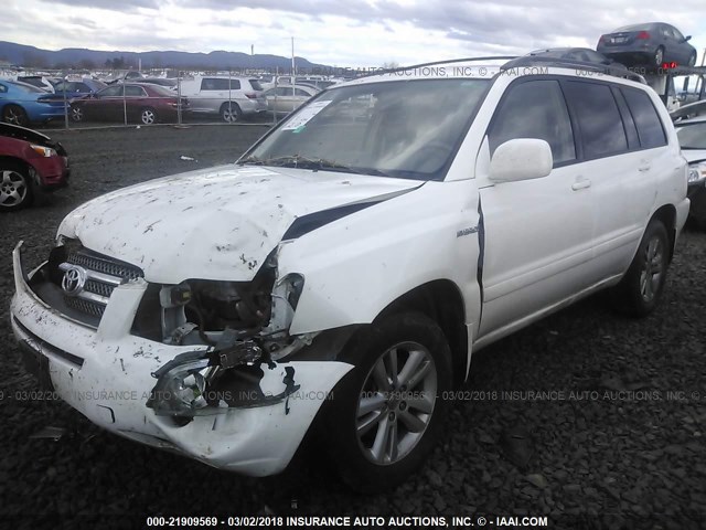 JTEEW21A070049454 - 2007 TOYOTA HIGHLANDER HYBRID WHITE photo 2