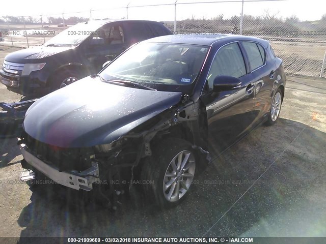 JTHKD5BH1B2033303 - 2011 LEXUS CT 200 GRAY photo 2