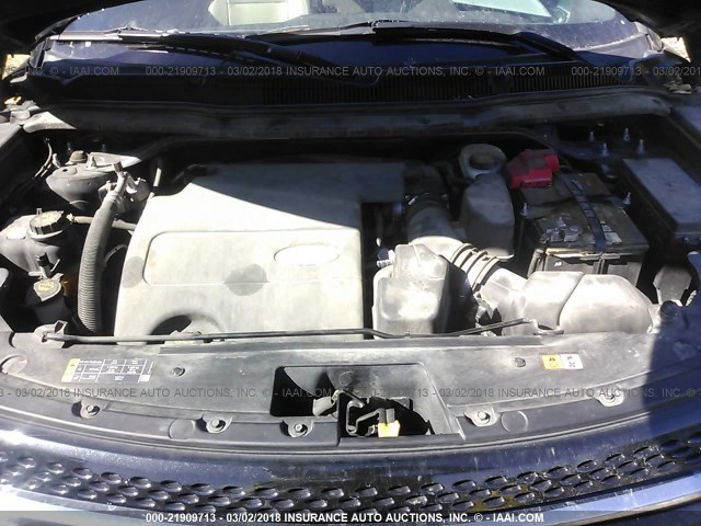 1FM5K7F87DGA78922 - 2013 FORD EXPLORER LIMITED 黑色 照片 10