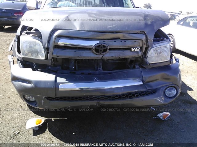 5TBBT44135S471471 - 2005 TOYOTA TUNDRA ACCESS CAB SR5 GRAY photo 6