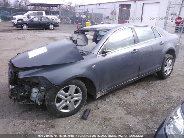 1G1ZG57B684201616 - 2008 CHEVROLET MALIBU LS GRAY photo 2