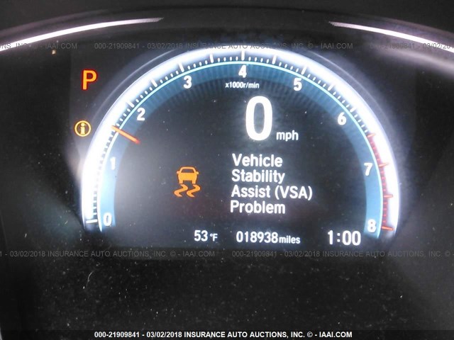 SHHFK7H70HU410016 - 2017 HONDA CIVIC EXL GRAY photo 7