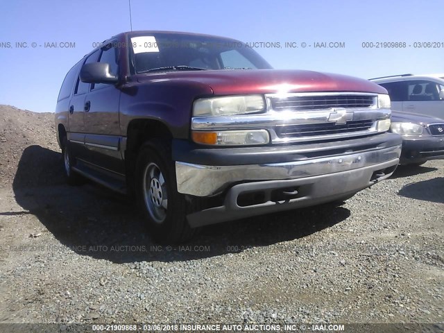 1GNEC16T42J208021 - 2002 CHEVROLET SUBURBAN C1500 RED photo 6