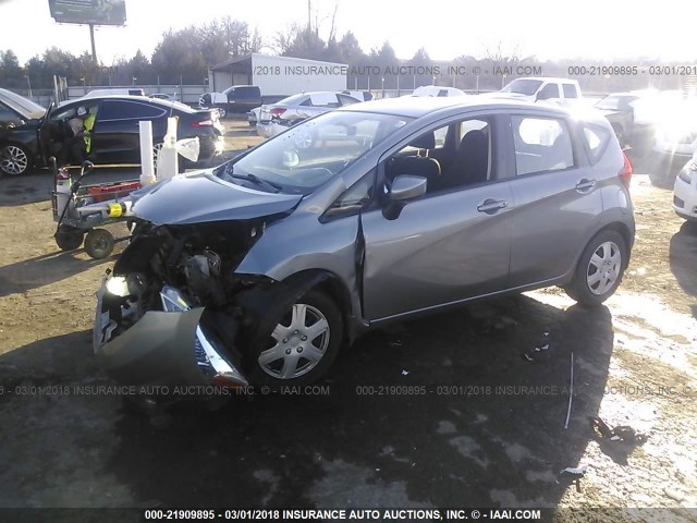 3N1CE2CP7FL363641 - 2015 NISSAN VERSA NOTE S/S PLUS/SV/SL/SR GRAY photo 2