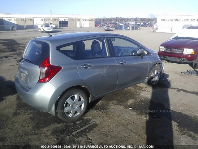 3N1CE2CP7FL363641 - 2015 NISSAN VERSA NOTE S/S PLUS/SV/SL/SR GRAY photo 4