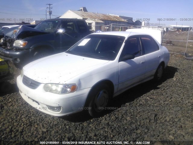 1NXBR12E51Z420923 - 2001 TOYOTA COROLLA CE/LE/S WHITE photo 2