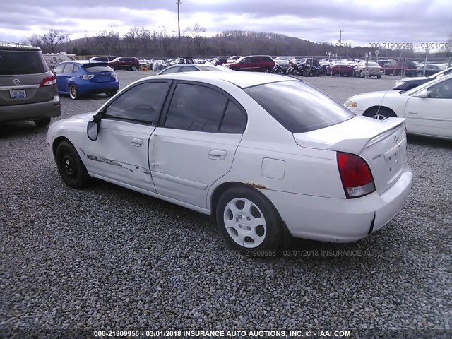 KMHDN45D63U557963 - 2003 HYUNDAI ELANTRA GLS/GT WHITE photo 3