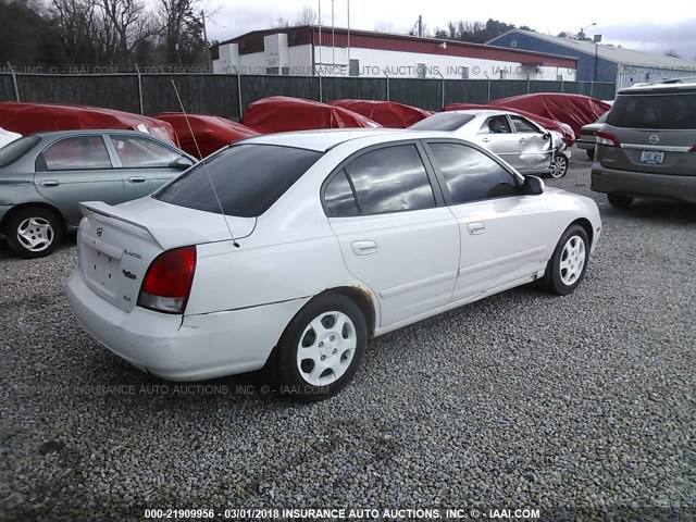 KMHDN45D63U557963 - 2003 HYUNDAI ELANTRA GLS/GT WHITE photo 4