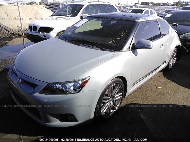 JTKJF5C76D3053064 - 2013 TOYOTA SCION TC GRAY photo 2