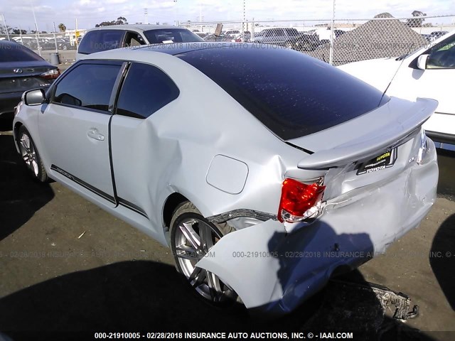 JTKJF5C76D3053064 - 2013 TOYOTA SCION TC 灰色 照片 3