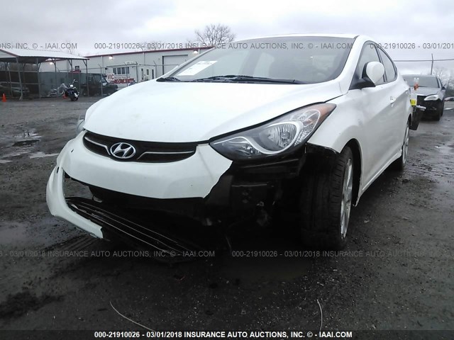 5NPDH4AE4DH426469 - 2013 HYUNDAI ELANTRA GLS/LIMITED WHITE photo 6