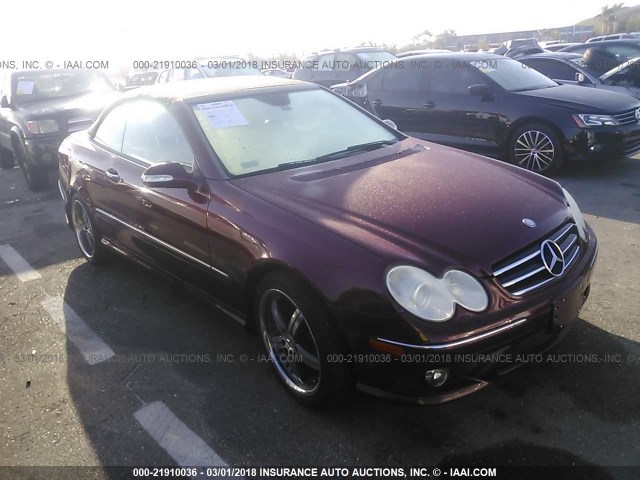 WDBTK72F47T086132 - 2007 MERCEDES-BENZ CLK 550 BURGUNDY photo 1