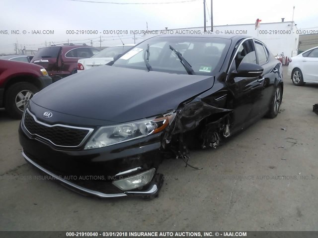 KNAGM4AD7C5028068 - 2012 KIA OPTIMA HYBRID BLACK photo 2