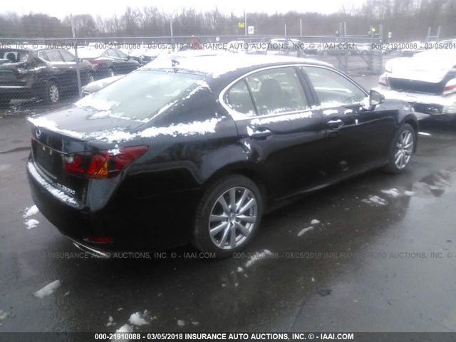 JTHCE1BL5D5017525 - 2013 LEXUS GS 350 BLACK photo 4