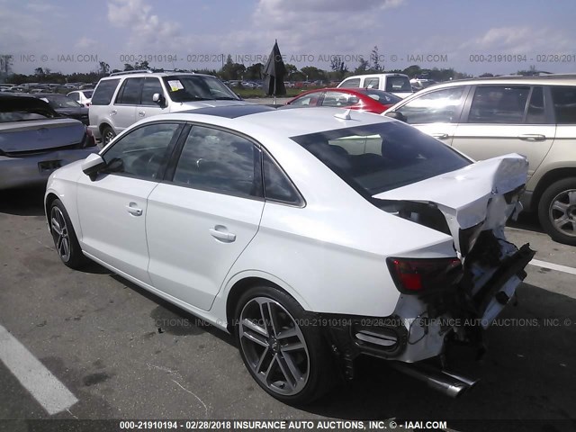 WAUAUGFF5H1037772 - 2017 AUDI A3 PREMIUM WHITE photo 3