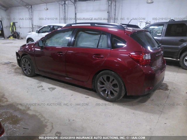 JF1GPAS67EH336857 - 2014 SUBARU IMPREZA SPORT LIMITED RED photo 3