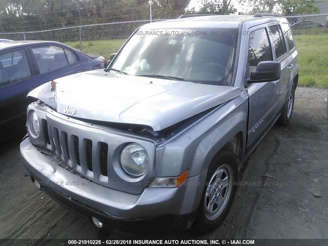 1C4NJPBA6FD110313 - 2015 JEEP PATRIOT SPORT SILVER photo 2