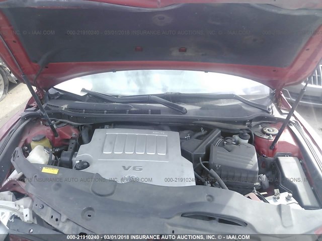 4T1BK46K17U022025 - 2007 TOYOTA CAMRY NEW GENERAT LE/XLE/SE RED photo 10