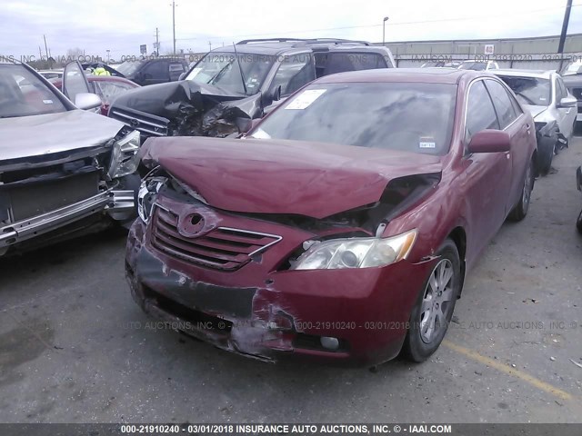 4T1BK46K17U022025 - 2007 TOYOTA CAMRY NEW GENERAT LE/XLE/SE RED photo 2