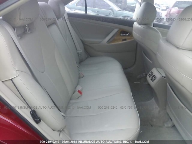 4T1BK46K17U022025 - 2007 TOYOTA CAMRY NEW GENERAT LE/XLE/SE RED photo 8