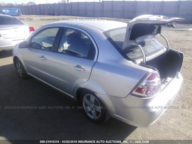KL1TD5DE3BB137937 - 2011 CHEVROLET AVEO LS/LT 银色 照片 3