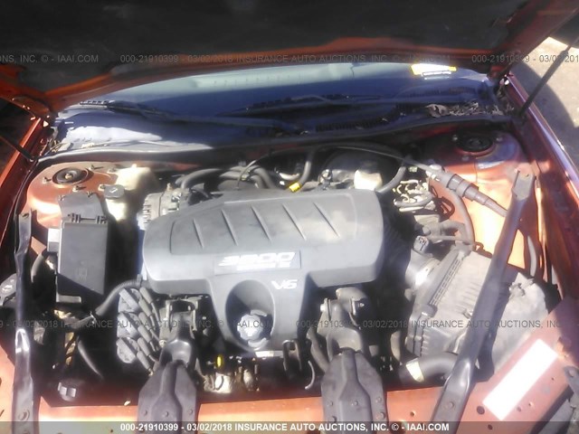 2G2WS522641159894 - 2004 PONTIAC GRAND PRIX GT2 ORANGE photo 10