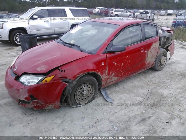 1G8AW12F33Z194365 - 2003 SATURN ION LEVEL 3 RED photo 2
