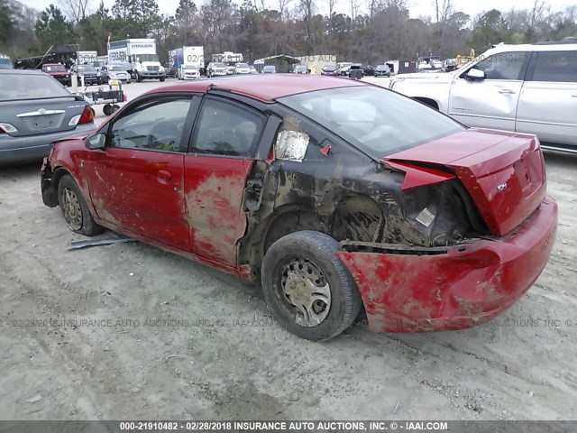 1G8AW12F33Z194365 - 2003 SATURN ION LEVEL 3 RED photo 3
