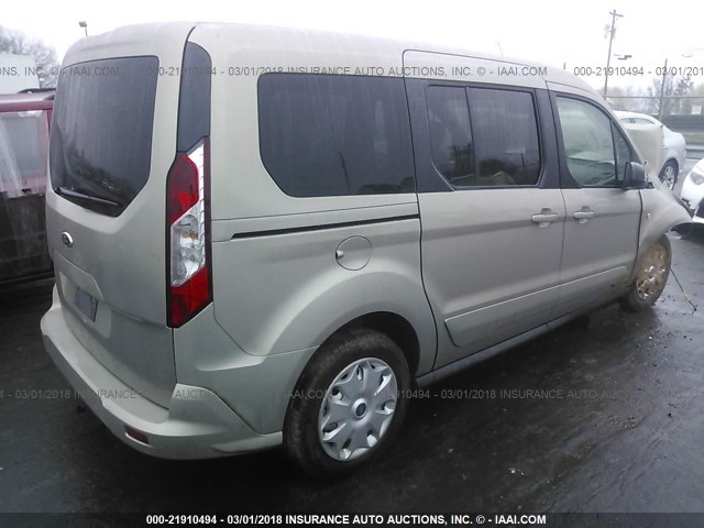 NM0GE9F70E1139326 - 2014 FORD TRANSIT CONNECT XLT Champagne photo 4