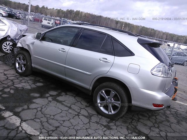 JTJHW31U672021273 - 2007 LEXUS RX 400H SILVER photo 3